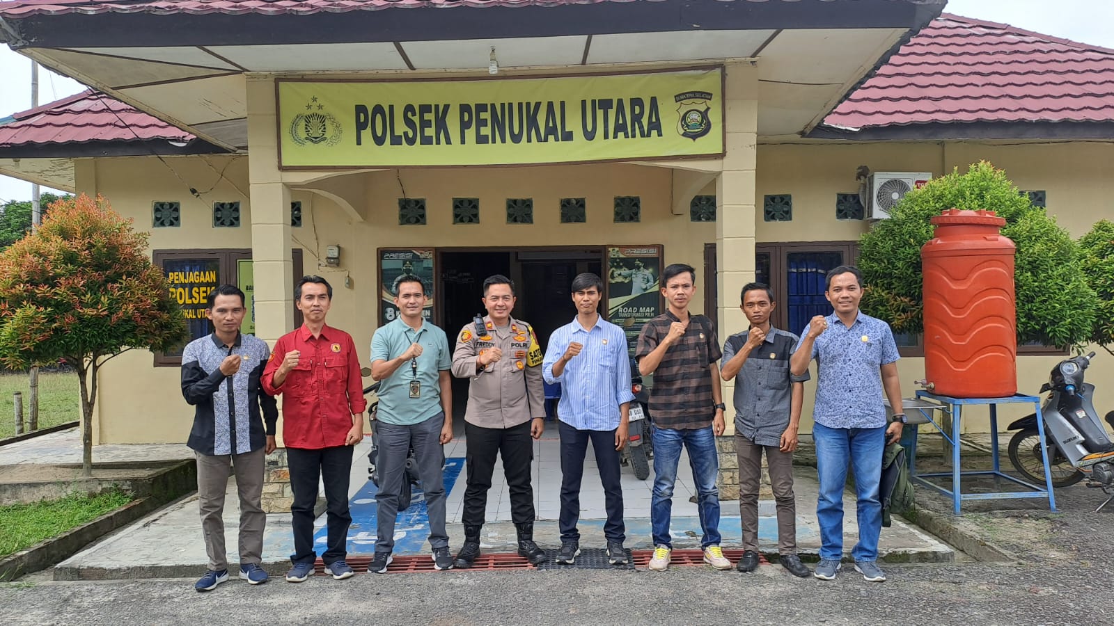 Kapolsek Penukal Utara IPTU Fredy Franse Triwahyudi, SH Sambut Kunjungan PPK Penukal Utara