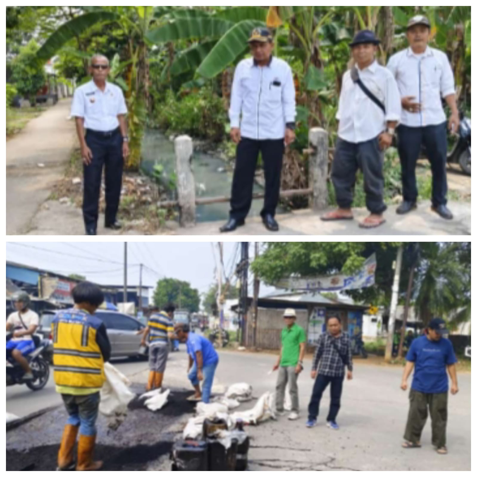 Monitoring Kades Jejalen H.Kumpul Adakan Pengaspalan Di Jalan Utama