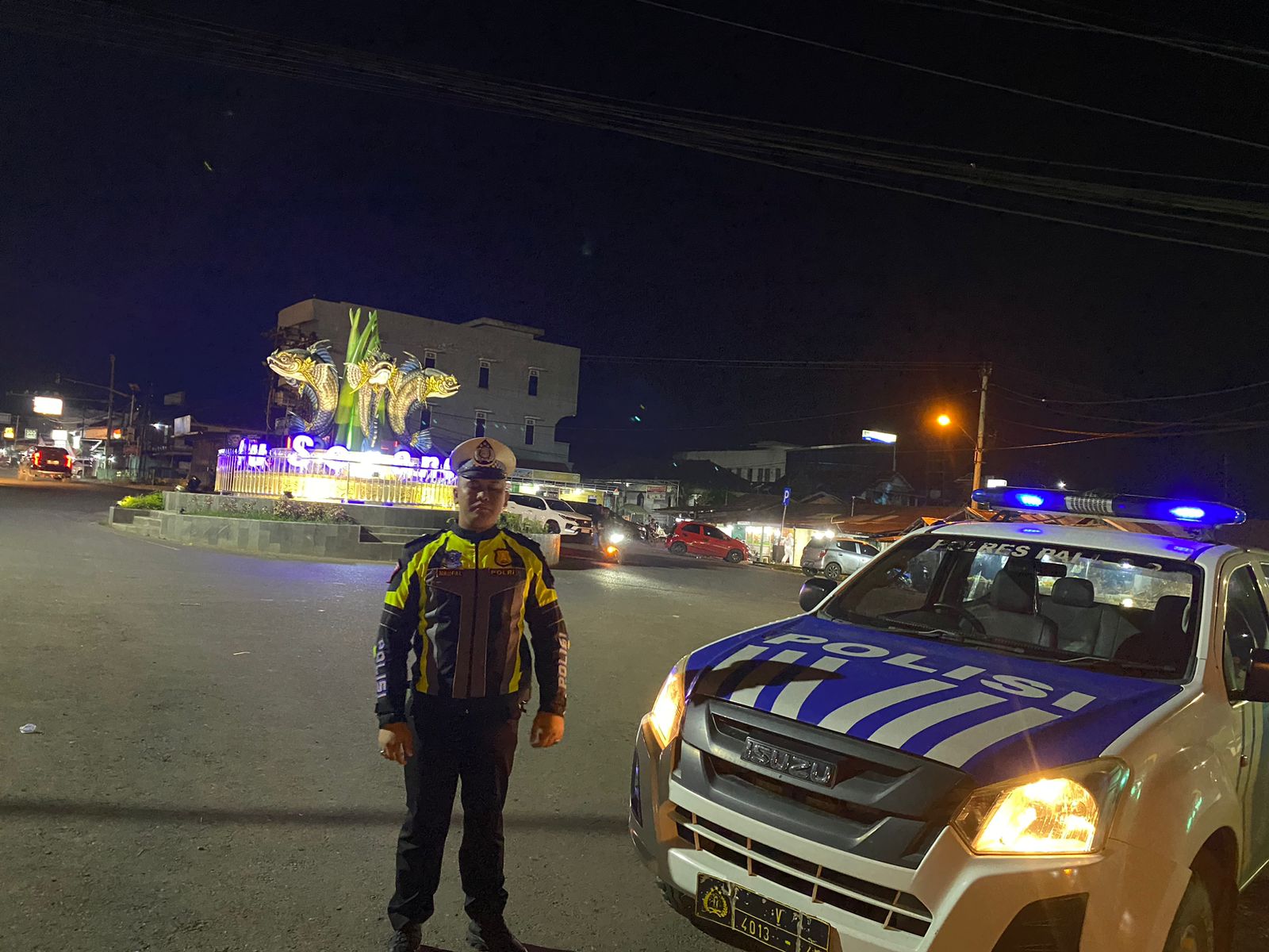 Satlantas Polres PALI Menggelar Kegiatan Patroli Malam di Wilayah Hukumnya