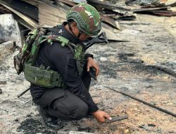 PASKA KONTAK TEMBAK KEMARIN MALAM, TIM GABUNGAN SATGAS YONIF 527/BY MENEMUKAN SENJATA API