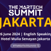 The MarTech Summit Jakarta akan berlangsung pada 26 Juni 2024 di Hotel Mulia Senayan Jakarta