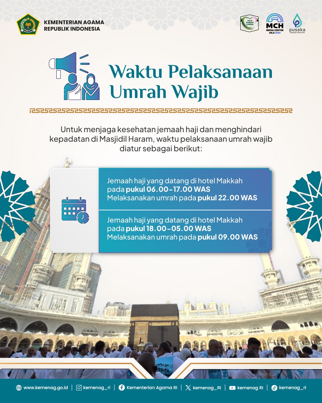 Jaga Kesehatan, Jemaah Diimbau Laksanakan Umrah Wajib Pukul 10 Malam atau 9 Pagi