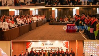 Bupati dan Wakil Bupati Karo Hadiri Pelantikan Panitia Pengawas Kelurahan/Desa se- Kab Karo Pilkada Tahun 2024