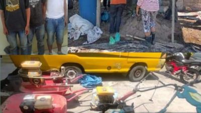 Polsek Simpang Empat Amakan Tiga Pelaku Pencurian Alat Pertanian