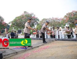 Peringati Hari Bhayangkara ke-78 Polres Madiun dan Polres Madiun Kota Gelar Ziarah Bersama di Taman Makam Pahlawan