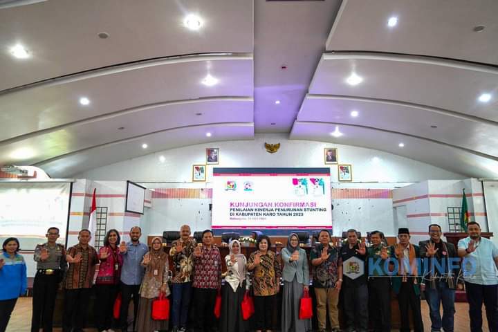 Bupati Karo Hadiri Acara Kunjungan Konfirmasi Hasil Penilaian Kinerja Stunting Kabupaten Karo Tahun 2023