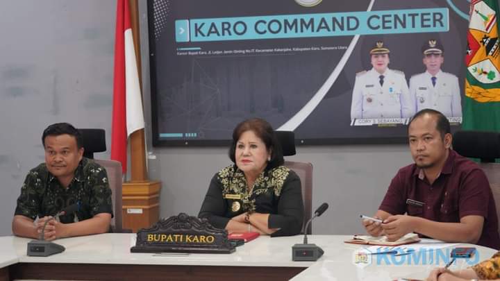 Bupati Karo Hadiri Rapat Koordinasi Pengendalian Inflasi Tahun 2024 via zoom meeting