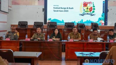 Bupati Karo Pimpin Rapat Finalisasi Persiapan Festival Bunga Dan Buah Karo Tahun 2024