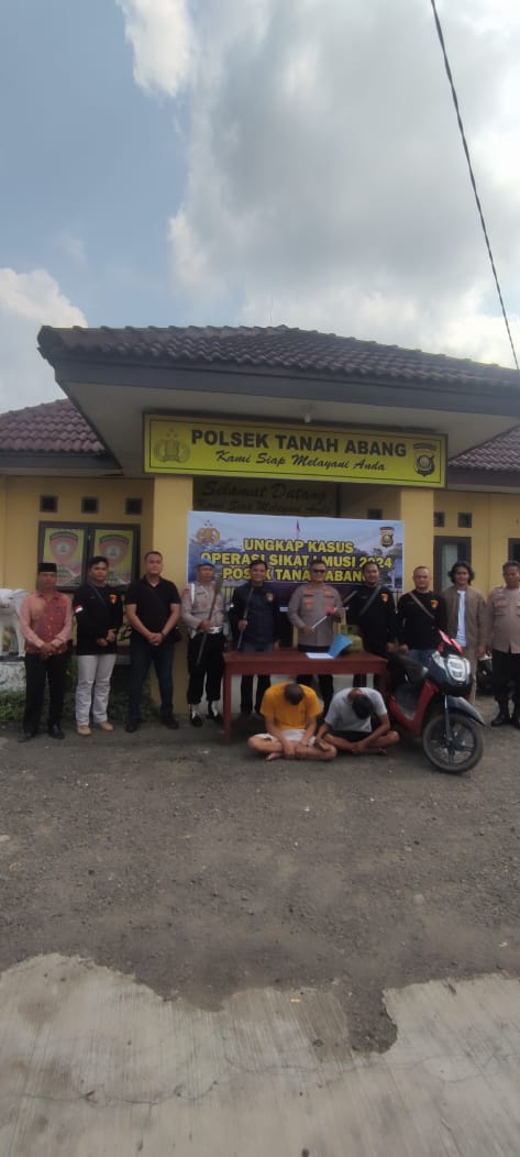 POLSEK TANAH ABANG GELAR PRESS RELEASE OPERASI SIKAT MUSI I 2024