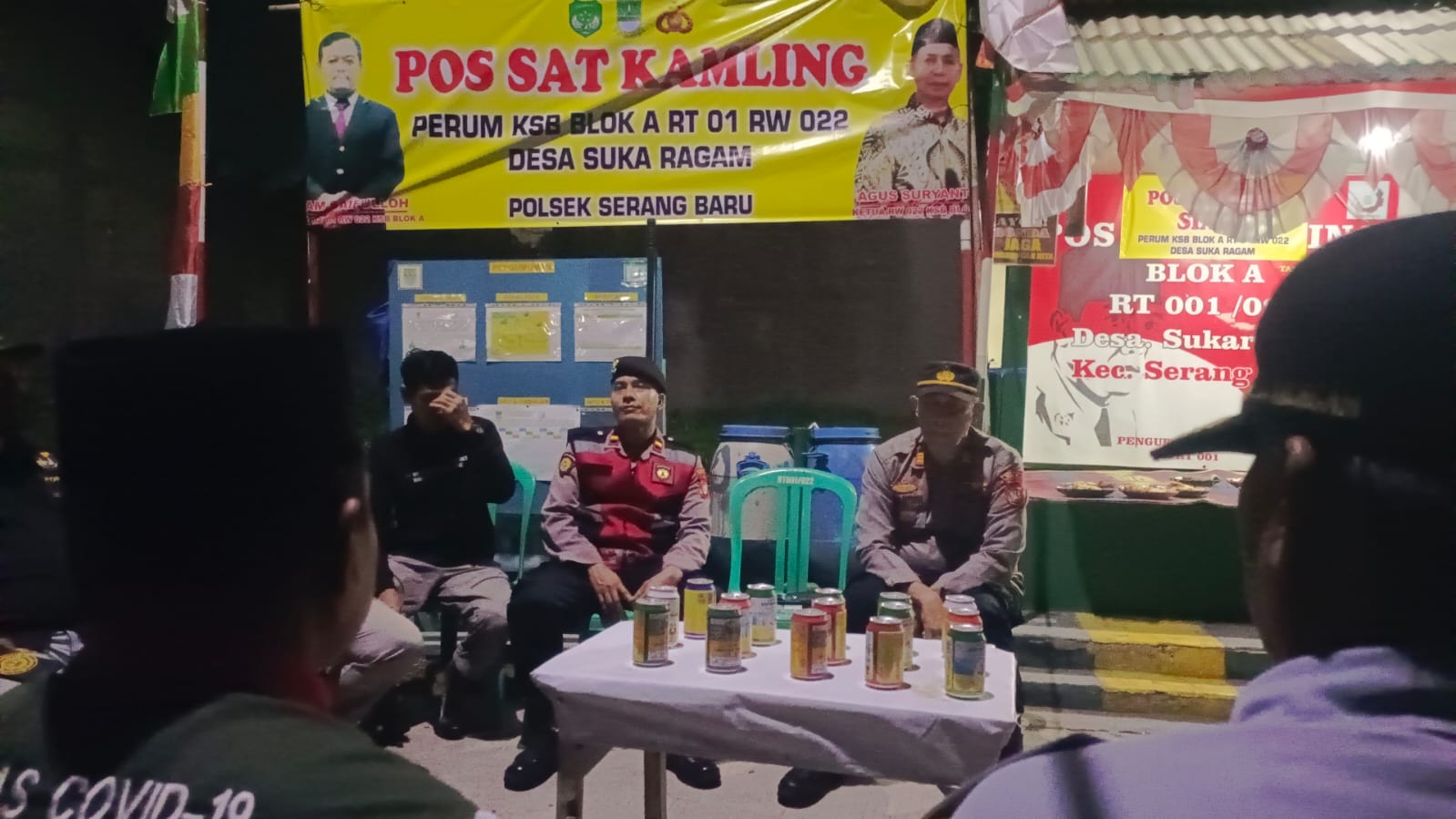 Kunjungan Kasi Kum Polres Metro Bekasi ke Poskamling Desa Sukaragam