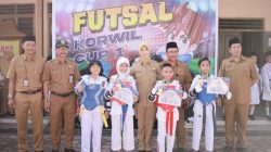 Sekda Melepas Kontingen Tae Kwon Do Dan Buka Kejuaraan Futsal Korwil Cup 1 di SD Dabasah 1