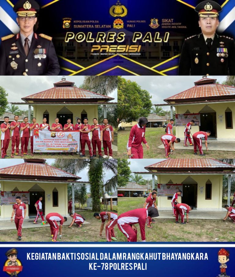 Dalam Rangka Memperingati Hari Ulang Tahun Bhayangkara ke-78, Polres PALI Laksanakan kegiatan Bakti Sosial