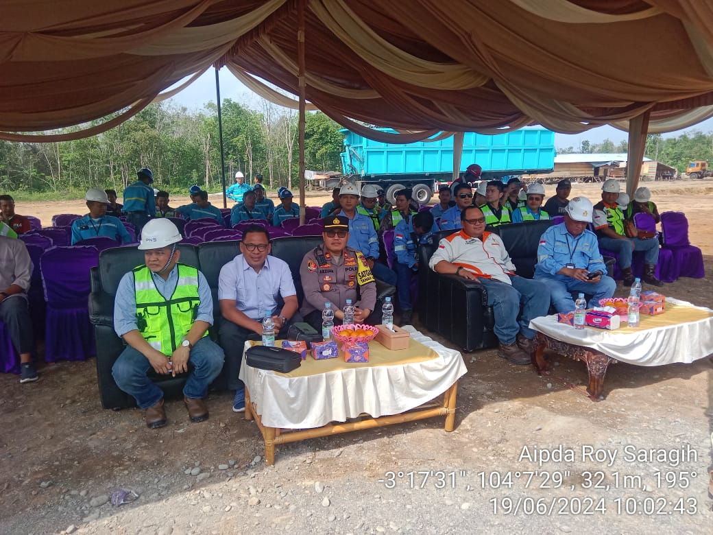 Kapolsek Tanah Abang Hadiri Giat Grand Opening Coal Hauling Project PT. Pratama Nusa Sentosa