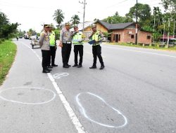 Dirlantas Polda Aceh Mendatangi Lokasi Kecelakaan Di Peudawa