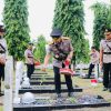 Kenang Jasa Pahlawan, Sempena Hari Bhayangkara ke 78 Jajaran Polda Sumsel Gelar Upacara Ziarah TMP