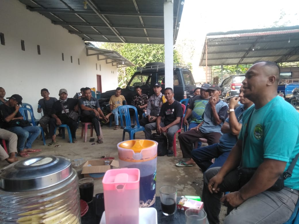 Polsek Talang Ubi Menggelar Sosialisasi Kamtibmas (Keamanan dan Ketertiban Masyarakat) Bersama kelompok Tani Desa Sungai Baung