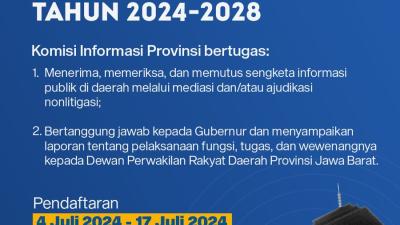 Pemda Provinsi Jabar Gelar Seleksi Anggota Komisi Informasi Tahun 2024-2028