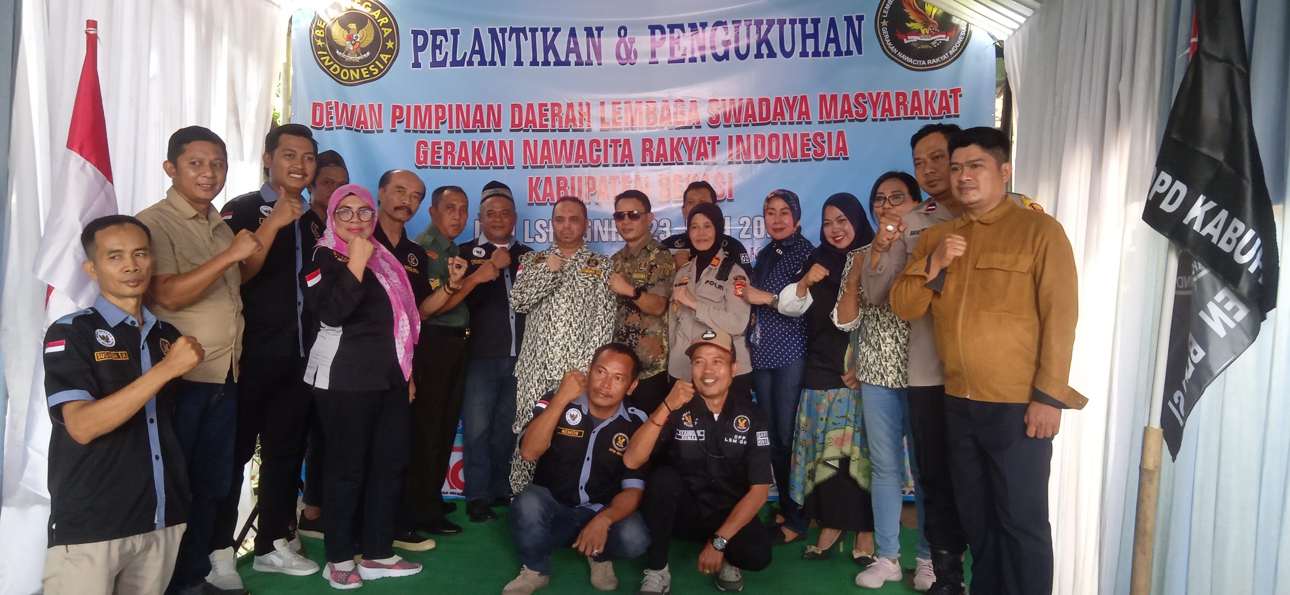 Resmi Dikukuhkan Bahyudin Ketua DPD LSM GNRI Kabupaten Bekasi Periode 2024-2029