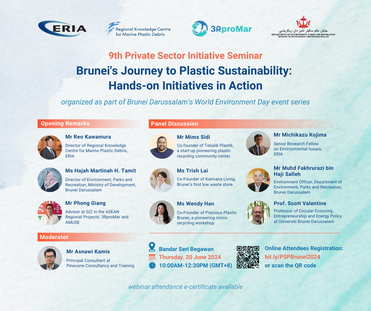 Registration Open for Webinar on Private Sector Initiatives to Reduce Marine Plastics “Brunei's Journey to Plastic Sustainability: Hands-on Initiatives in Action”