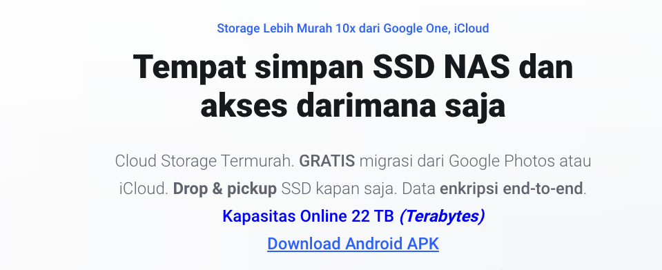 Baru! 22TB Storage Online - Rp 99.000/Bulan! TempatData.com Rilis Layanan Penyimpanan Data Aman dan Terjangkau!