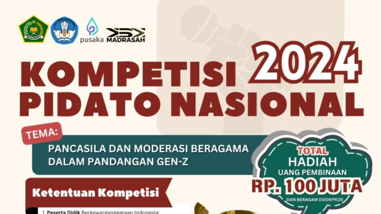 Kemenag Gelar Kompetisi Pidato Nasional Siswa Bertema Pancasila dan Moderasi Beragama, Total Hadiah Rp100Juta