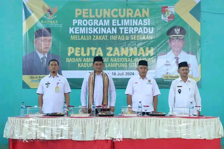 Guna Untuk Pengetasan Kemiskinan di L.U ,  Pj Bupati Lampura  Hadiri Program  Zannah Peluncuran Program Eliminasi Terpadu)