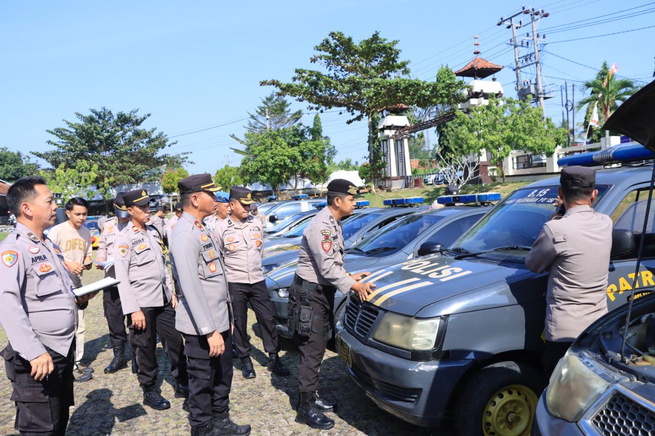 Jelang Pilkada 2024, Polres Lampung Utara Cek Kendaraan Dinas