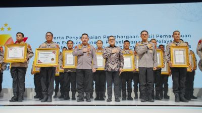 Tinta Emas Kembali Ditorehkan Polda Sumsel, Raih Penghargaan Reformasi Birokrasi Polri WBK WBBM Pada Musrenbang Polri 2024