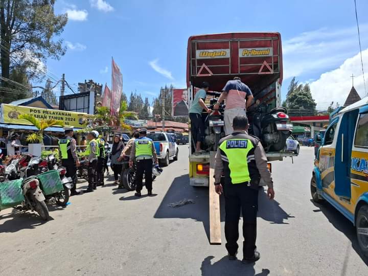 Hari Pertama Ops Patuh Toba 2024, Polres Tanah Karo Jaring 34 Sepeda Motor Melanggar