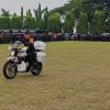 Kala Kapolda Lampung Uji Langsung Motor Patroli Dalam Apel Pengamanan Pilkada 2024