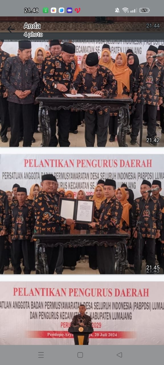 Pelantikan Pengurus Daerah PABPDSI di Kabupaten Lumajang