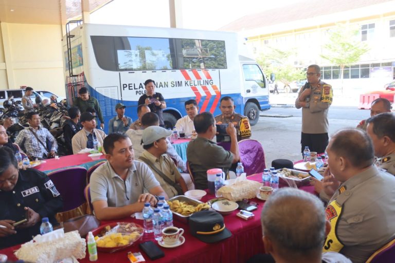 Kapolres PALI  Menggelar Coffee Morning Bersama Pewarta Media Mitra Humas Polres PALI