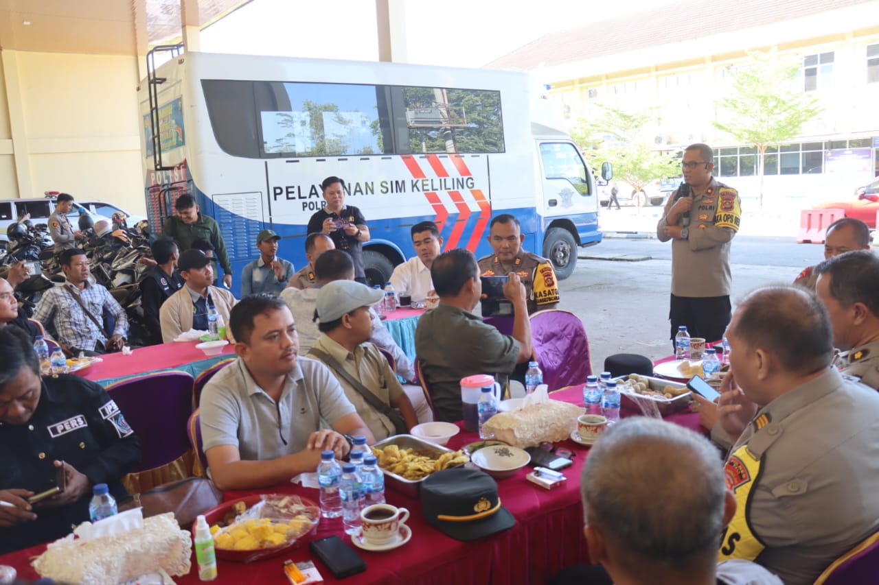 Kapolres PALI Menggelar Coffee Morning Bersama Pewarta Media Mitra Humas Polres PALI