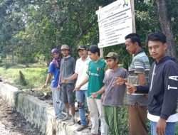 Warga Dusun Tangkil desa Kutaampel Antusias Sambut Baik Pembangunan Turap Saluran Air