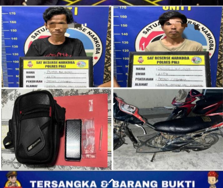 Satres Narkoba kembali Berhasil Mengamankan Dua Orang Lelaki Yang diduga Sebagai Pengedar Narkotika Jenis Sabu-Sabu