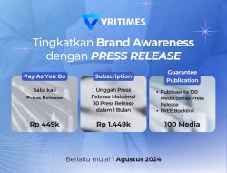 VRITIMES Indonesia Umumkan Peningkatan Harga Layanan Press Release Mulai 1 Agustus 2024