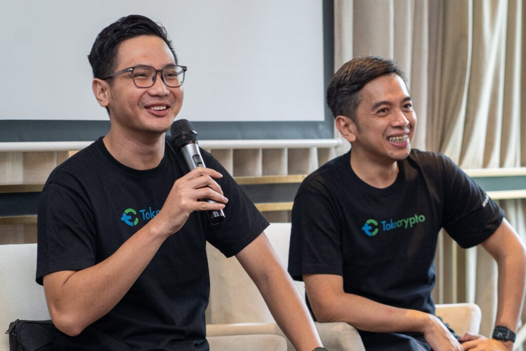 CMO Tokocrypto, Wan Iqbal dan CEO Tokocrypto, Yudhono Rawis dalam acara Media Gathering pada 9 Agustus 2023. Sumber: Tokocrypto.