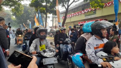 Keceriaan Konvoi Vespa di HUT RI ke-79 Kota Cimahi