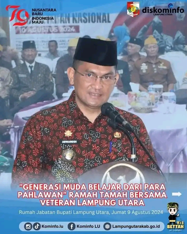 Peringatan Hari Veteran Nasional di Lampung Utara,Pj. Bupati Aswarodi Gelar Ramah Tamah Dengan Para Veteran