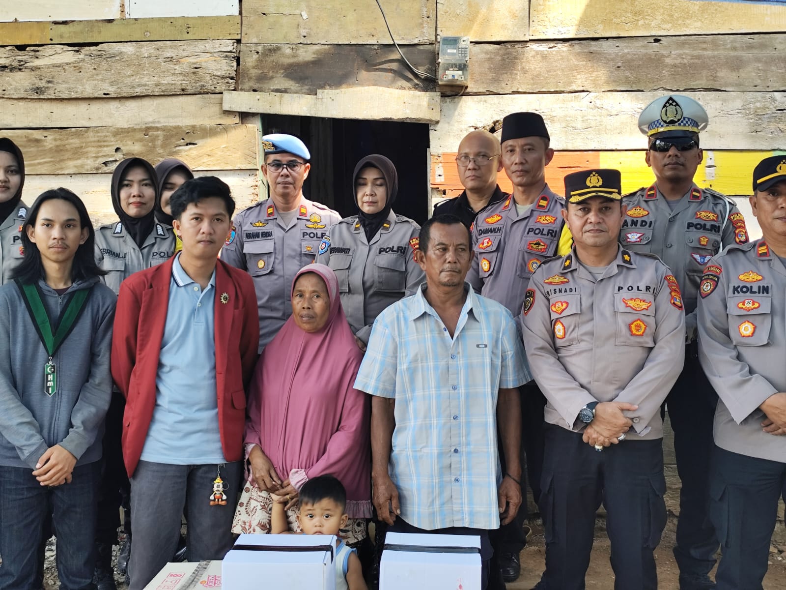 Polres. Lampung Utara Santuni Keluarga Korban Pembunuhan