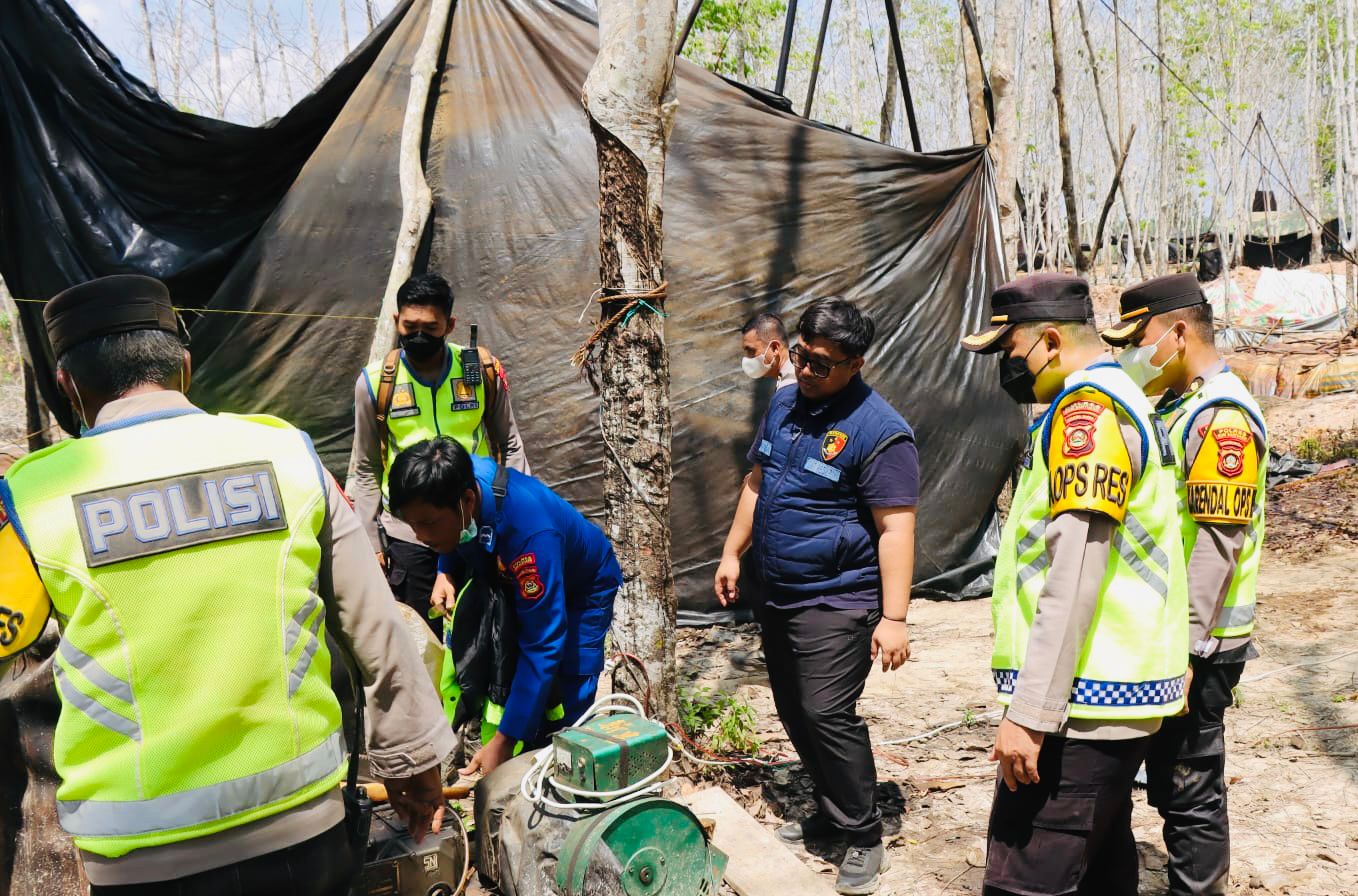 Sub Satgas Gakkum Ilegal Drilling dan Illegal Refinery Musi Banyuasin Langsung Bertindak, Tutup 93 Sumur