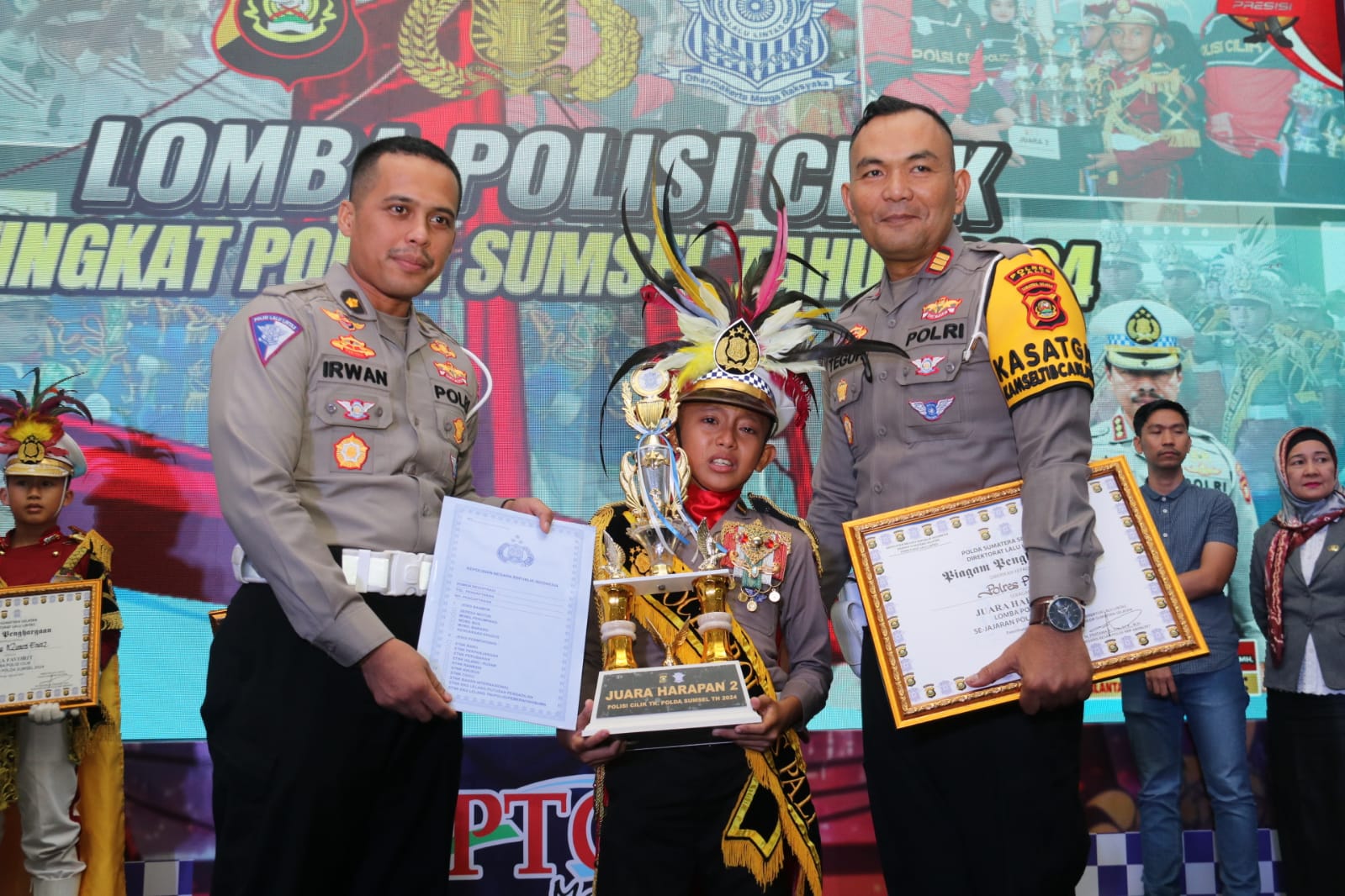 Tim Polisi Cilik (Pocil) Polres PALI Meraih Juara Harapan 2 Dalam Lomba Polisi Cilik Tingkat Polda