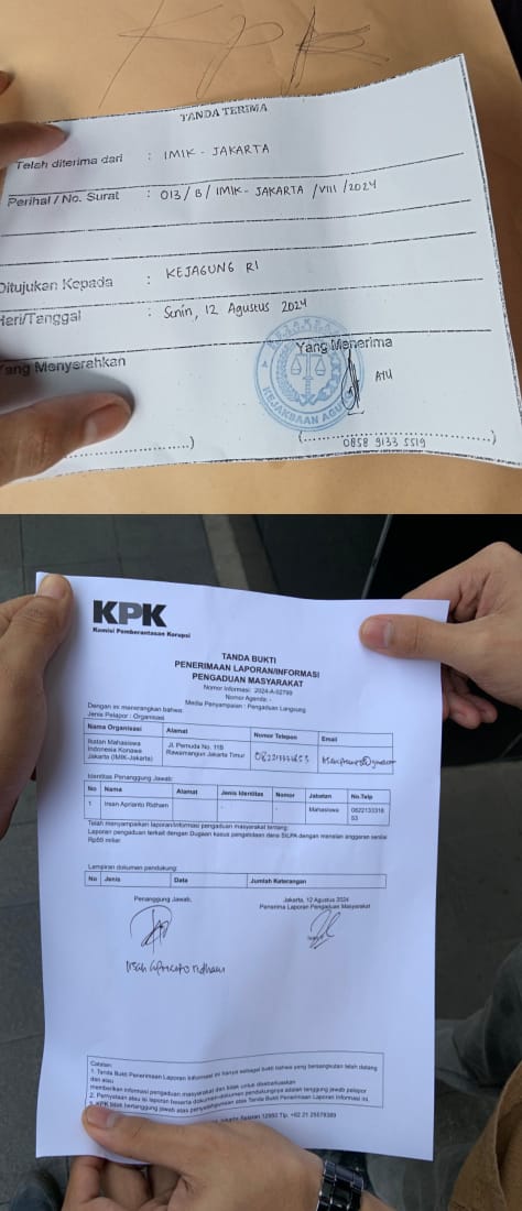 IMIK - JAKARTA, Melaporkan Sekda Konawe, Eks Pj. Bupati Konawe, Beserta Kepala Bappeda Konawe Ke KPK RI & KEJAGUNG RI, Atas Dugaan Tipidkor Dana Anggaran APBD SILPA