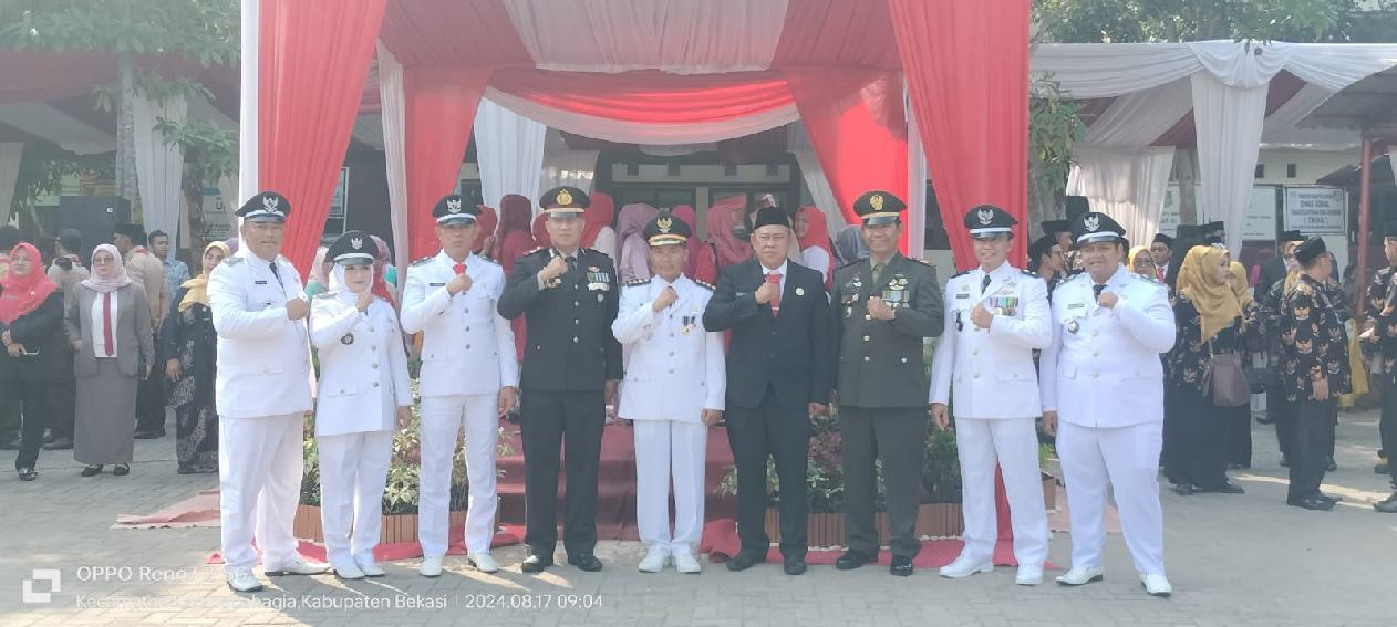 Camat Karang Bahagia Pimpin Upacara Dirgahayu HUT RI ke-79 bertema "Nusantara Baru Indonesia Maju"