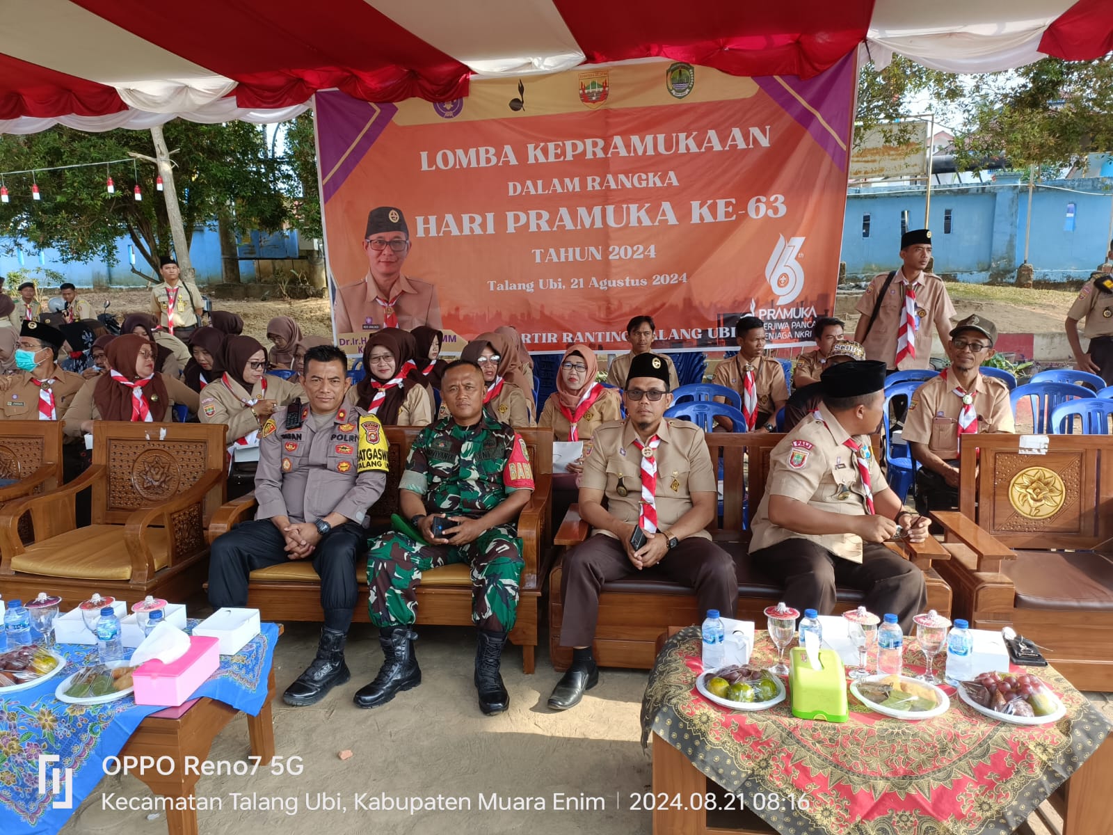 Kapolsek Talang Ubi Menghadiri Perlombaan Hari Ulang Tahun (HUT) Pramuka ke-63, Sebuah Perhelatan Akbar Perlombaan Pramuka Tingkat SD, SMP, dan SMA