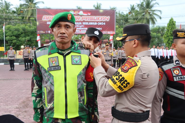 Kapolres Aceh Timur Pimpin Apel Persiapan pengamanan Pilkada Serentak, Gelar Pasukan Operasi Mantap Praja Seulawah 2024