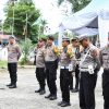 Amankan Pendaftaran Cakada, 110 Personel Polres Aceh Timur Disiapkan Di Kantor KIP