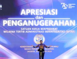 Berikan Predikat WTAB kepada 46 Satuan Kerja Daerah, Menteri AHY: Zona Integritas Hadirkan Layanan Publik yang Akuntabel, Transparan, Profesional, dan Melayani