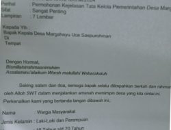 "Kepala Desa Margahayu Lewigoong Di Tuntut Warga Dalam Pengelolaan Dana Desa (DD) dan Anggaran Dana Desa (ADD) Guna Untuk Keternsparan Publik "