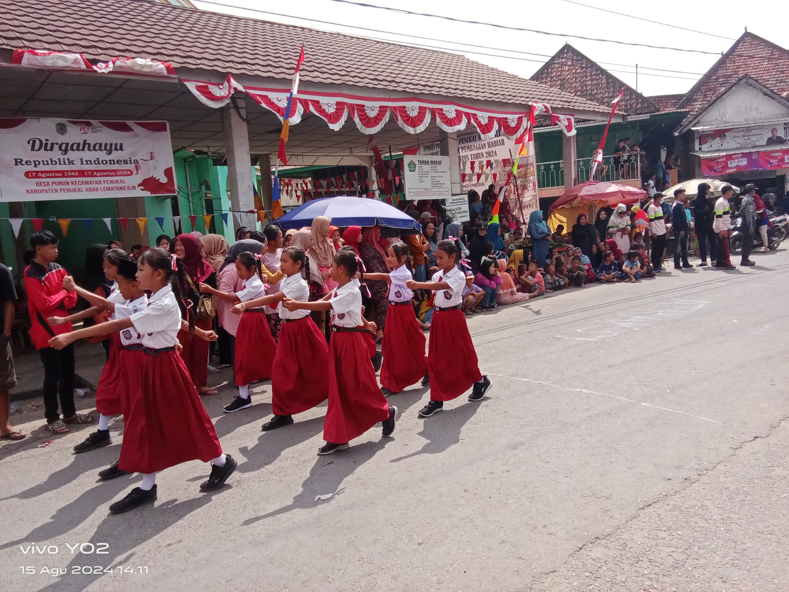 Pemerintah Desa Purun Gelar Lomba Gerak Jalan. Dalam Rangka Memeriahkan HUT RI Ke-79 Tahun 2024